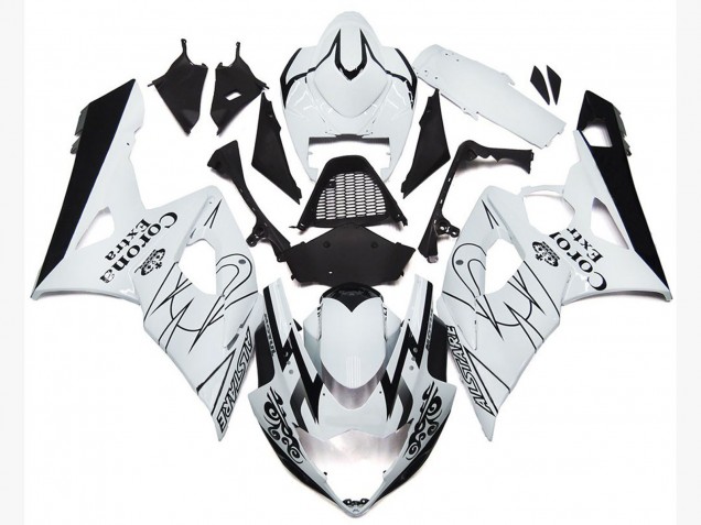 Shop OEM White Corona Style Suzuki GSXR Motorcycle Fairings 1000 Motorcycle Fairings 05-06 Shop OEM White Corona Style Suzuki GSXR Motorcycle Fairings 1000 Motorcycle Fairings 05-06