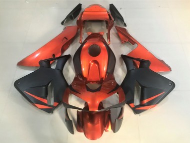 Shop Orange and Matte Black Honda CBR600RR Motorcycle Fairings 03-04