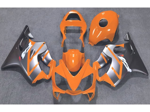 Shop Orange and Matte Silver Honda CBR600 Motorcycle Fairings F4i Motorcycle Fairings 01-03 Shop Orange and Matte Silver Honda CBR600 Motorcycle Fairings F4i Motorcycle Fairings 01-03