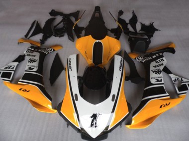 Shop Orange and White Yamaha R1 Motorcycle Fairings 15-19
