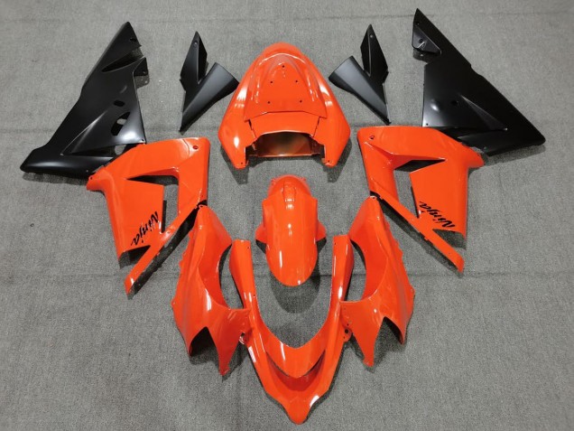 Shop Orange Black Kawasaki ZX10R Motorcycle Fairings 04-05 Shop Orange Black Kawasaki ZX10R Motorcycle Fairings 04-05