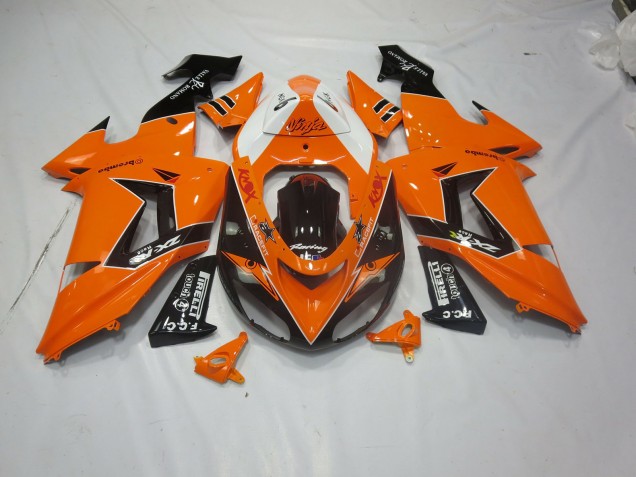 Shop Orange Black Kawasaki ZX10R Motorcycle Fairings 06-07 Shop Orange Black Kawasaki ZX10R Motorcycle Fairings 06-07