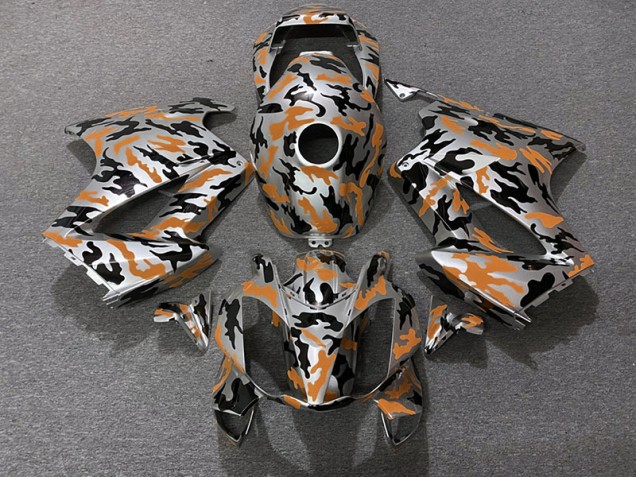 Shop Orange Camo Honda VFR800 Motorcycle Fairings 02-12 Shop Orange Camo Honda VFR800 Motorcycle Fairings 02-12