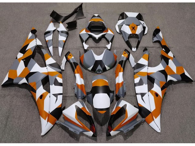 Shop Orange Camo Plain Yamaha R6 Motorcycle Fairings 08-16 Shop Orange Camo Plain Yamaha R6 Motorcycle Fairings 08-16