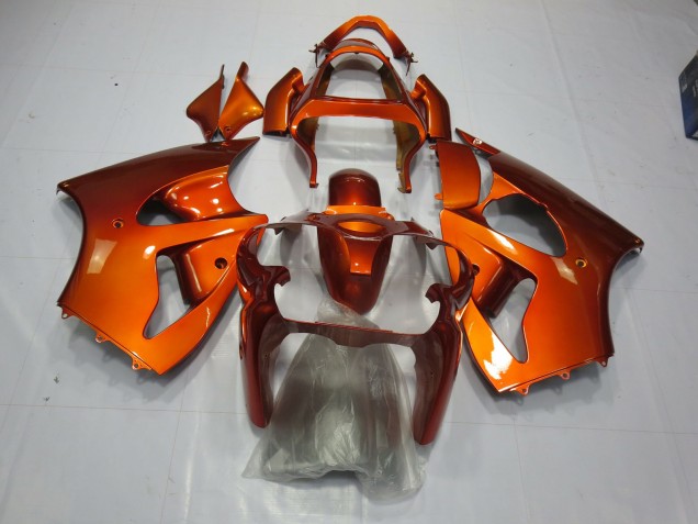 Shop Orange Kawasaki ZX6R Motorcycle Fairings 00-02 Shop Orange Kawasaki ZX6R Motorcycle Fairings 00-02