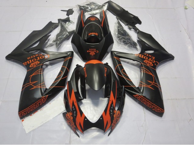 Shop Orange Matte Suzuki GSXR750 Motorcycle Fairings 06-07 Shop Orange Matte Suzuki GSXR750 Motorcycle Fairings 06-07
