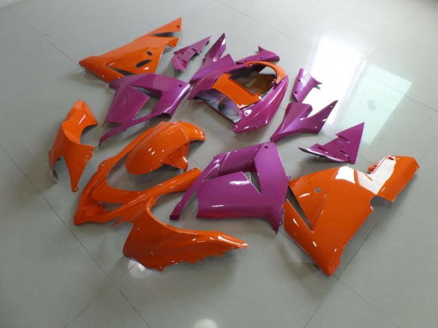 Shop Orange Pink Kawasaki ZX10R Motorcycle Fairings 04-05 Shop Orange Pink Kawasaki ZX10R Motorcycle Fairings 04-05