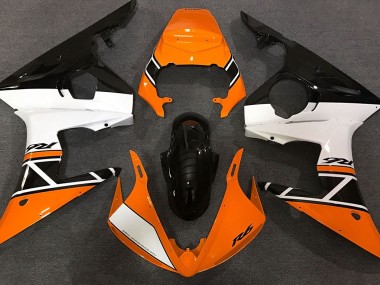 Shop Orange White and Black Yamaha R6 Motorcycle Fairings 03-04