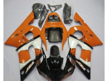 Shop Orange White and Black Yamaha R6 Motorcycle Fairings 98-02