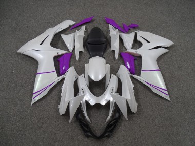 Shop Pearl White and Purple Suzuki GSXR750 Motorcycle Fairings 11-20