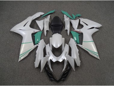 Shop Pearl White and T Blue Suzuki GSXR750 Motorcycle Fairings 11-20