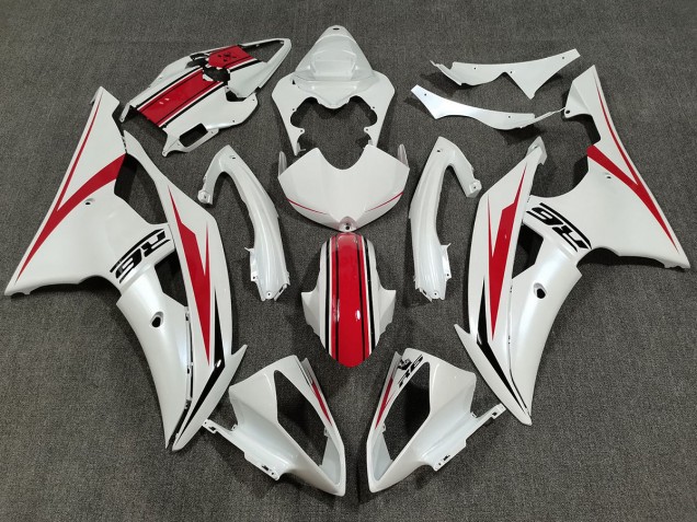 Shop Pearl White & Gloss Red Yamaha R6 Motorcycle Fairings 08-16 Shop Pearl White & Gloss Red Yamaha R6 Motorcycle Fairings 08-16