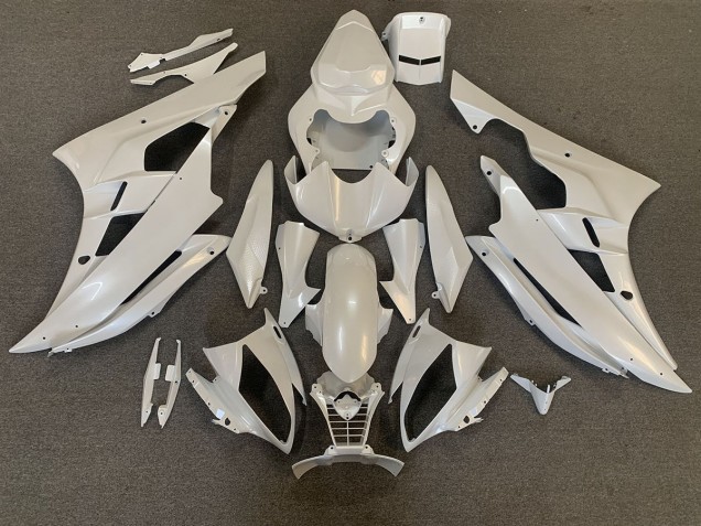 Shop Pearl White Yamaha R6 Motorcycle Fairings 06-07 Shop Pearl White Yamaha R6 Motorcycle Fairings 06-07