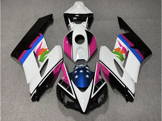 Shop Pink and Blue Flag Honda CBR1000RR Motorcycle Fairings 04-05 Shop Pink and Blue Flag Honda CBR1000RR Motorcycle Fairings 04-05