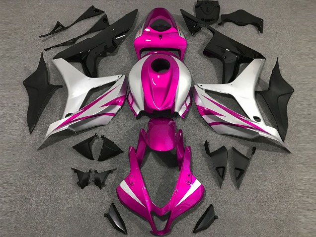 Shop Pink and Silver OEM Style Honda CBR600RR Motorcycle Fairings 07-08 Shop Pink and Silver OEM Style Honda CBR600RR Motorcycle Fairings 07-08