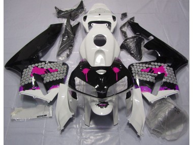 Shop Pink Splatter on Gloss Black Honda CBR600RR Motorcycle Fairings 05-06