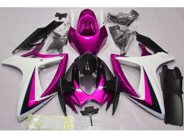 Shop Pink & White Suzuki GSXR750 Motorcycle Fairings 06-07 Shop Pink & White Suzuki GSXR750 Motorcycle Fairings 06-07