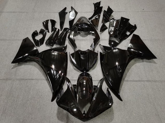 Shop Plain Gloss Black Yamaha R1 Motorcycle Fairings 09-12 Shop Plain Gloss Black Yamaha R1 Motorcycle Fairings 09-12