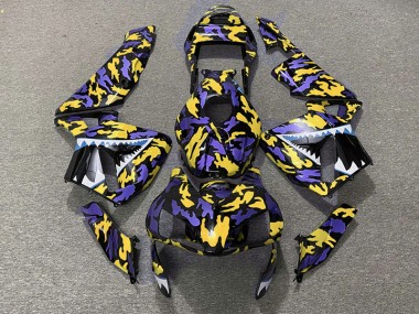 Shop Purple and Yellow Camo Honda CBR600RR Motorcycle Fairings 03-04