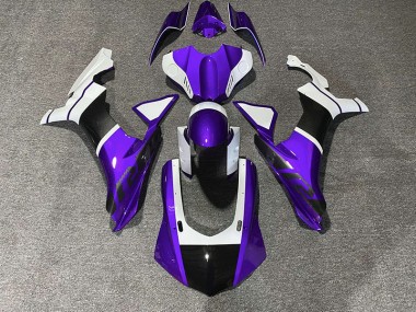 Shop Purple & Carbon Fiber Accents Yamaha R1 Motorcycle Fairings 15-19
