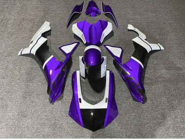 Shop Purple & Carbon Fiber Accents Yamaha R1 Motorcycle Fairings 15-19