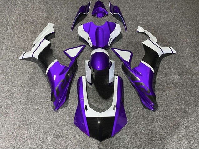 Shop Purple & Carbon Fiber Accents Yamaha R1 Motorcycle Fairings 15-19 Shop Purple & Carbon Fiber Accents Yamaha R1 Motorcycle Fairings 15-19