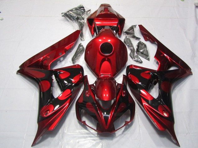Shop Red and Black Candy Honda CBR1000RR Motorcycle Fairings 06-07 Shop Red and Black Candy Honda CBR1000RR Motorcycle Fairings 06-07