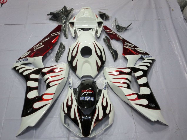 Shop Red and Black Flame Honda CBR1000RR Motorcycle Fairings 06-07 Shop Red and Black Flame Honda CBR1000RR Motorcycle Fairings 06-07