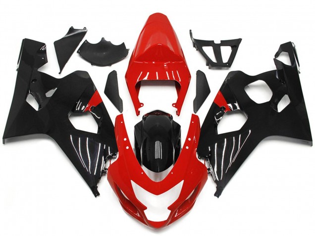 Shop Red and Black Gloss Style Suzuki GSXR750 Motorcycle Fairings 04-05 Shop Red and Black Gloss Style Suzuki GSXR750 Motorcycle Fairings 04-05