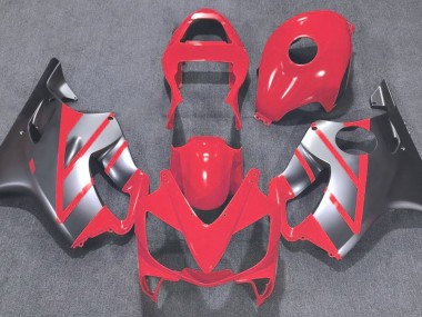 Shop Red and Matte Silver Honda CBR600 Motorcycle Fairings F4i Motorcycle Fairings 01-03