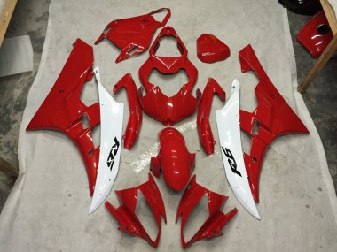 Shop Red and White C2W Yamaha R6 Motorcycle Fairings 06-07