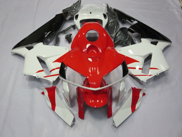 Shop Red and White Style Honda CBR600RR Motorcycle Fairings 05-06 Shop Red and White Style Honda CBR600RR Motorcycle Fairings 05-06