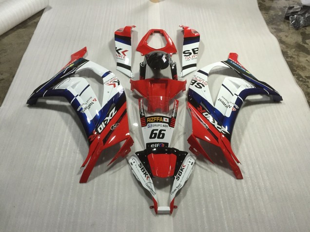 Shop Red blue and White Race Kawasaki ZX10R Motorcycle Fairings 11-15 Shop Red blue and White Race Kawasaki ZX10R Motorcycle Fairings 11-15