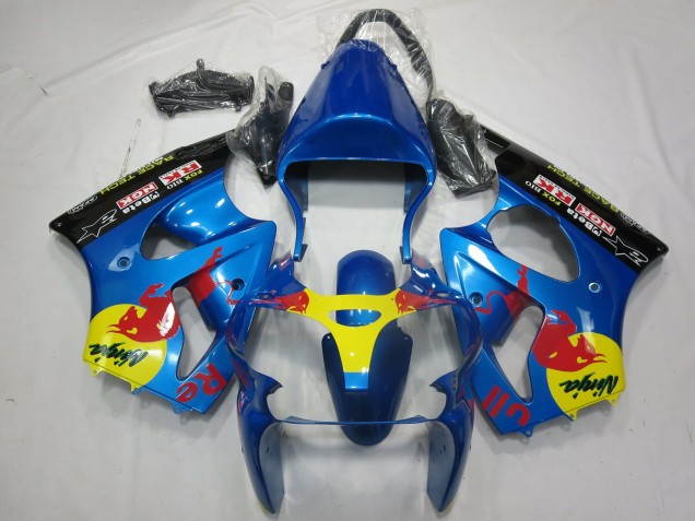 Shop Red Bull Kawasaki ZX6R Motorcycle Fairings 00-02 Shop Red Bull Kawasaki ZX6R Motorcycle Fairings 00-02