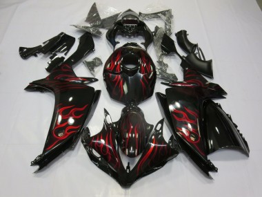 Shop Red Flame Yamaha R1 Motorcycle Fairings 07-08