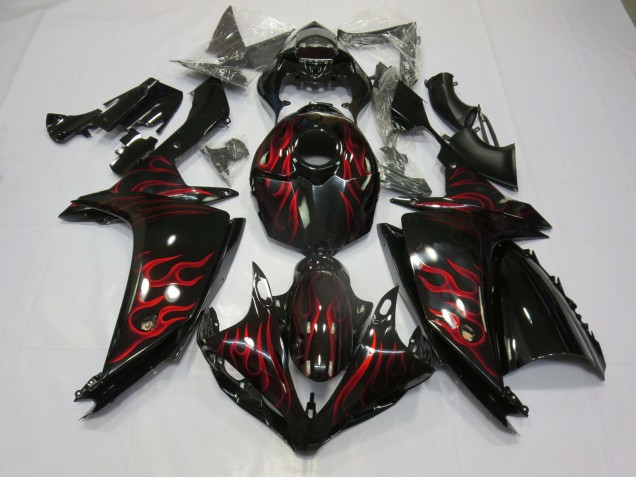 Shop Red Flame Yamaha R1 Motorcycle Fairings 07-08 Shop Red Flame Yamaha R1 Motorcycle Fairings 07-08