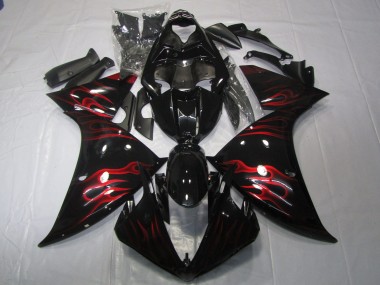 Shop Red Flame Yamaha R1 Motorcycle Fairings 09-12