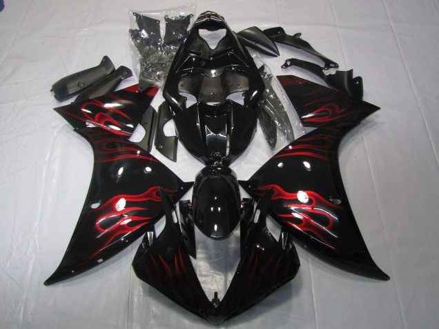 Shop Red Flame Yamaha R1 Motorcycle Fairings 09-12 Shop Red Flame Yamaha R1 Motorcycle Fairings 09-12