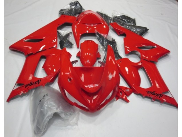 Shop Red Gloss Kawasaki ZX6R Motorcycle Fairings 05-06 Shop Red Gloss Kawasaki ZX6R Motorcycle Fairings 05-06