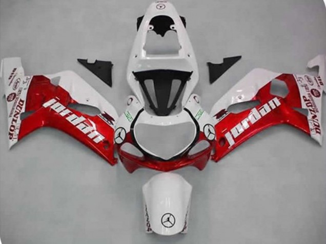 Shop Red Jordan Suzuki GSXR750 Motorcycle Fairings 01-03 Shop Red Jordan Suzuki GSXR750 Motorcycle Fairings 01-03
