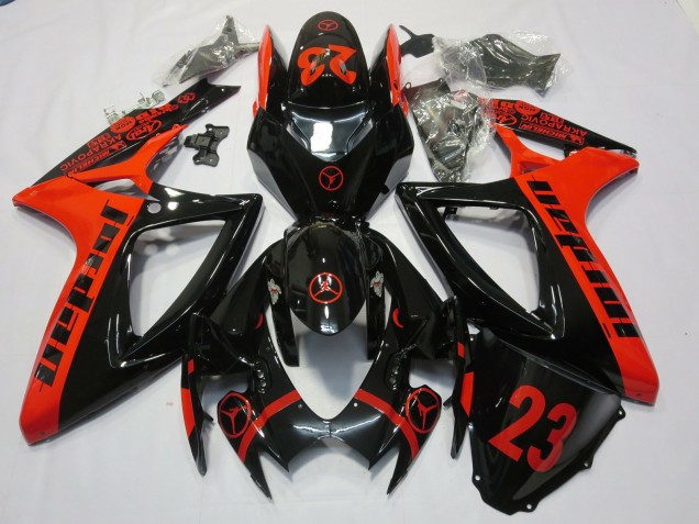 Shop Red Jordan Suzuki GSXR750 Motorcycle Fairings 06-07 Shop Red Jordan Suzuki GSXR750 Motorcycle Fairings 06-07