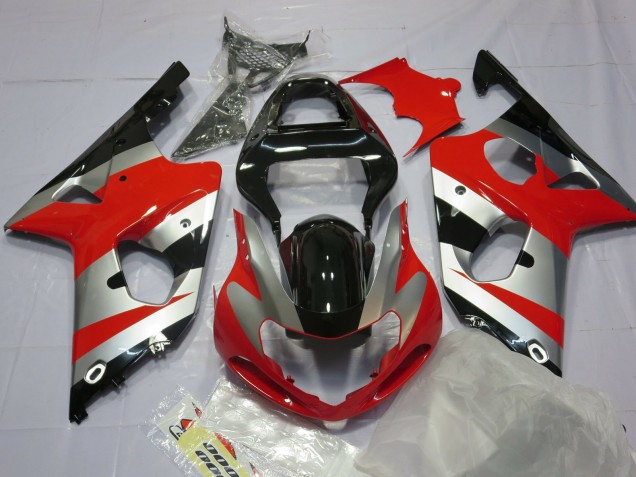 Shop Red Silver and Black Suzuki GSXR Motorcycle Fairings 1000 Motorcycle Fairings 00-02 Shop Red Silver and Black Suzuki GSXR Motorcycle Fairings 1000 Motorcycle Fairings 00-02