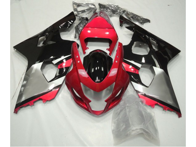 Shop Red Silver and Black Suzuki GSXR750 Motorcycle Fairings 04-05 Shop Red Silver and Black Suzuki GSXR750 Motorcycle Fairings 04-05