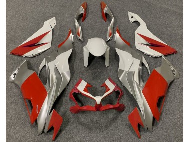 Shop Red White and Silver Kawasaki ZX6R Motorcycle Fairings 19-20