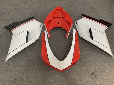 Shop Red White Ducati 848 Motorcycle Fairings 1098 Motorcycle Fairings 1198 Motorcycle Fairings 07-12