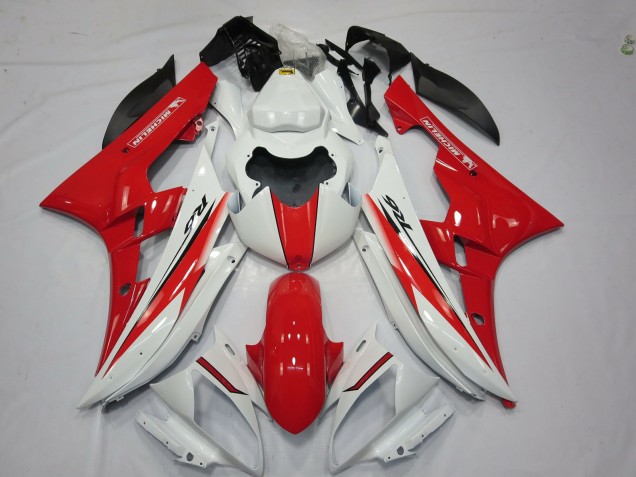 Shop Red White OEM Style Yamaha R6 Motorcycle Fairings 06-07 Shop Red White OEM Style Yamaha R6 Motorcycle Fairings 06-07
