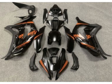 Shop Satin Black & Orange Kawasaki ZX10R Motorcycle Fairings 16-19