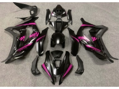 Shop Satin Black & Pink Kawasaki ZX10R Motorcycle Fairings 16-19