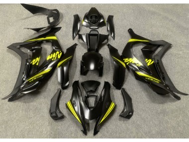 Shop Satin Black & Yellow Kawasaki ZX10R Motorcycle Fairings 16-19
