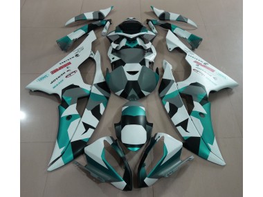 Shop Seafoam Green Snow Camo Yamaha R6 Motorcycle Fairings 08-16